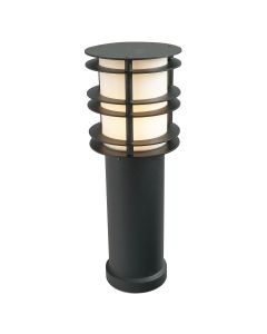 Stockholm 1 Light Medium Bollard - Black