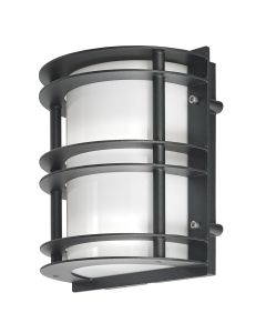 Stockholm 1 Light Flush Light - Black With Opal Glass