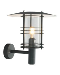 Stockholm 1 Light Grande Wall Lantern - Black