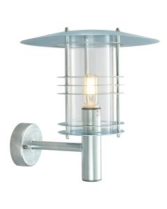 Stockholm 1 Light Grande Wall Lantern - Galvanised