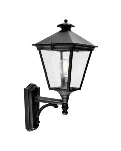 Turin 1 Light Up Wall Lantern - Black