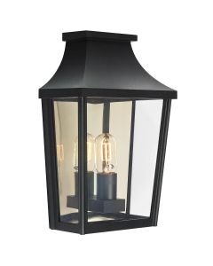 Turin 1 Light Half Wall Lantern - Black