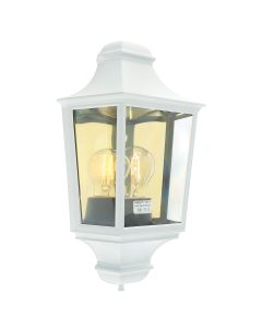 Turin 1 Light Half Lantern - White