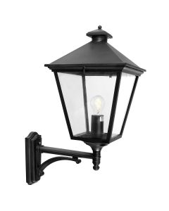 Turin Grande 1 Light Up Wall Lantern - Black