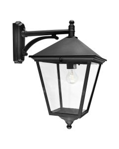 Turin Grande 1 Light Down Wall Lantern - Black