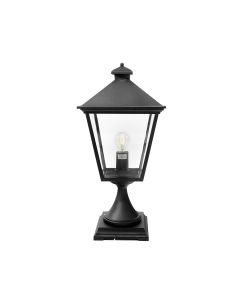 Turin Grande 1 Light Pedestal - Black