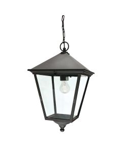 Turin Grande 1 Light Chain Lantern - Black