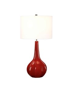Upton 1 Light Table Lamp with White Shade