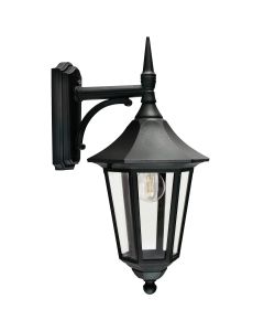 Valencia 1 Light Down Lantern - Black