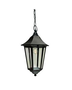 Valencia Grande 1 Light Chain Lantern - Black