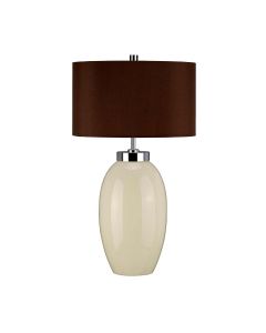 Victor 1 Light Small Table Lamp - Cream