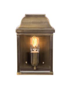 Victoria 1 Light Wall Lantern - Aged Brass