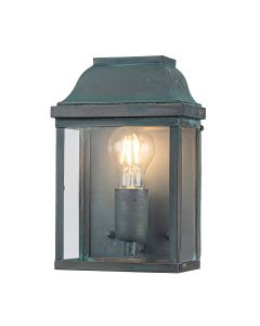 Victoria 1 Light Wall Lantern - Verdigris