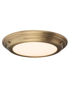 Welland 1 Light Flush - Aged Brass