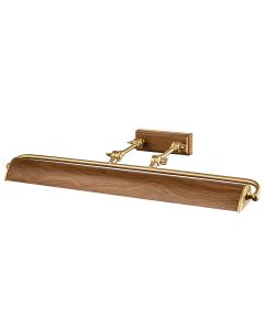Winchfield 4lt Large Picture Light - Aged Brass & Oak Effect