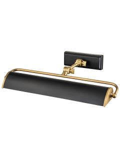 Winchfield 2lt Medium Picture Light - Aged Brass & Matte Black