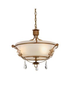 Windsor 3 Light Semi-Flush - Gold Patina