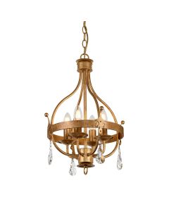 Windsor 4 Light Pendant - Gold Patina