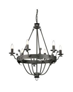 Windsor 6 Light Chandelier - Graphite