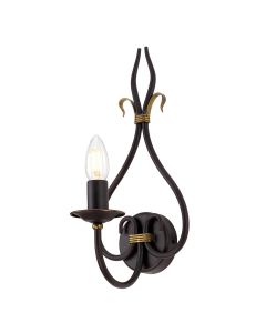 Windermere 1 Light Wall Light - Rust / Gold
