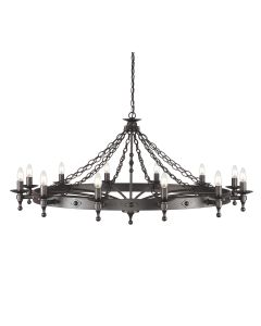Warwick 12 Light Chandelier - Graphite Black