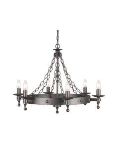 Warwick 6 Light Chandelier - Graphite Black
