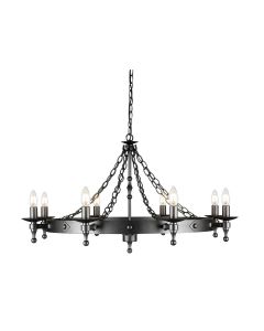 Warwick 8 Light Chandelier - Graphite Black