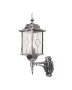 Wexford 1 Light Up Wall Lantern - Black / Silver