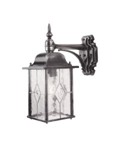 Wexford 1 Light Down Wall Lantern - Black / Silver