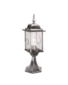 Wexford 1 Light Pedestal Lantern - Black / Silver