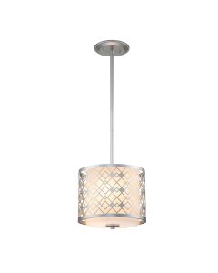 Ziggy 2lt Small Pendant - Lacquered Silver