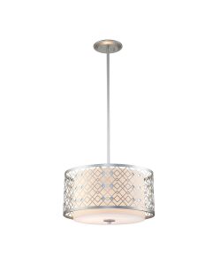 Ziggy 2lt Medium Pendant - Lacquered Silver