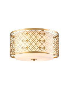 Ziggy 2lt Medium Flush - Lacquered Gold