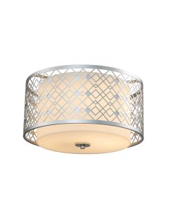 Ziggy 2lt Medium Flush - Lacquered Silver