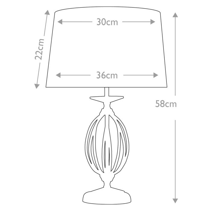 Aegean 1 Light Table Lamp - Polished Brass with Ivory Shade
