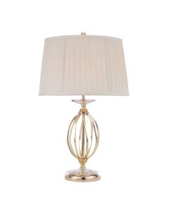 Aegean 1 Light Table Lamp - Polished Brass with Ivory Shade