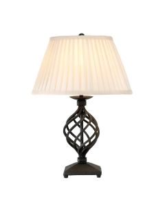 Belfry 1 Light Table Lamp - Black with Ivory Shade