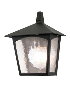 York 1 Light Flush Lantern - Black