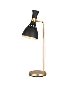Joan 1 Light Table Lamp - Midnight Black / Burnished Brass