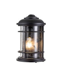 Lighthouse 1 Light Half Lantern - Textured Black