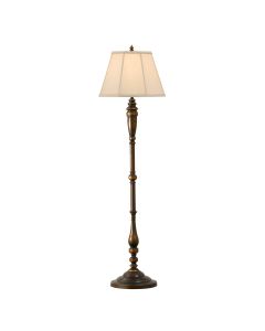 Lincolndale 1 Light Floor Lamp - Astral Bronze with Natural Shade