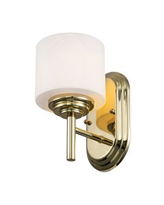 Malibu 1 Light Wall Light - Polished Brass