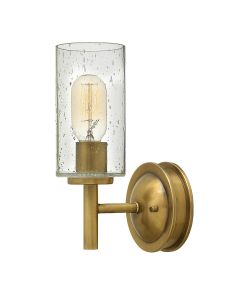 Collier 1 Light Wall Light - Heritage Brass