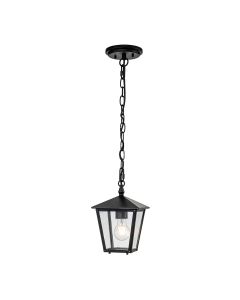 Huntersfield 1 Light Small Chain Lantern - Black