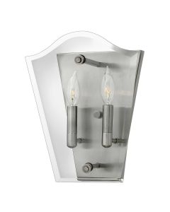 Wingate 2 Light Wall Light - Polished Antique Nickel