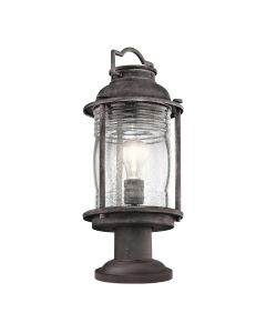 Ashland Bay 1 Light Medium Pedestal Lantern - Weathered Zinc