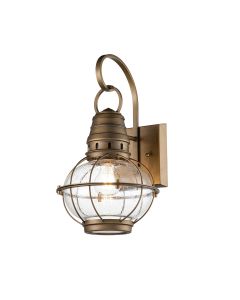 Bridgepoint 1 Light Medium Wall Lantern - Natural Brass