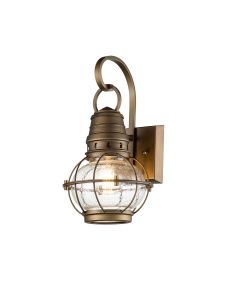 Bridgepoint 1 Light Small Wall Lantern - Natural Brass