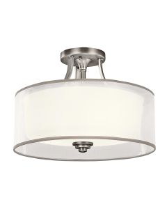 Lacey 3 Light Small Semi-Flush - Antique Pewter