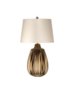 Newham 1 Light Small Table Lamp - Bronze Ceramic / Pearl shade